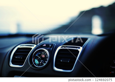 Luxury sports car interior 124692075