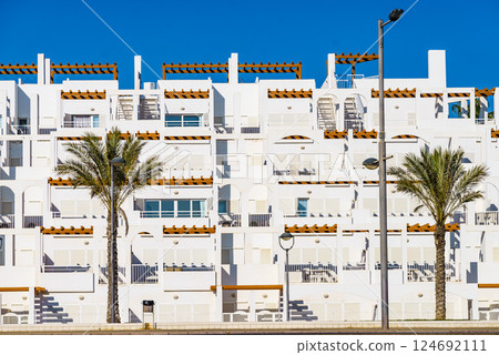 Spanish resort white buildings Spanish resort white buildings 124692111