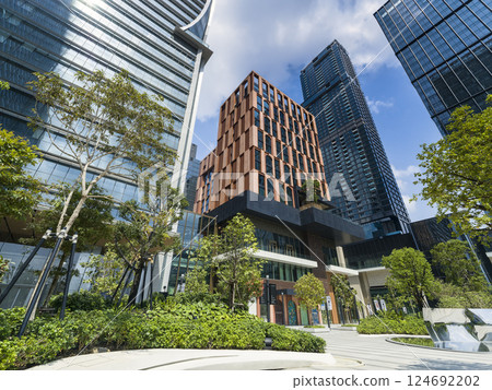 The skyscrapers of the "One Bangkok" complex in Bangkok, Thailand 124692202