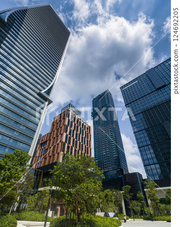 The skyscrapers of the "One Bangkok" complex in Bangkok, Thailand 124692205
