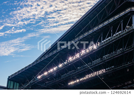 Steel truss roof for S-Con Field HOKKAIDO (F Village, Kitahiroshima City, Hokkaido, Hokkaido Ballpark) 124692614