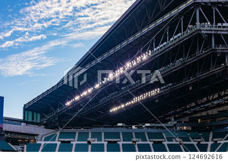Steel truss roof for S-Con Field HOKKAIDO (F Village, Kitahiroshima City, Hokkaido, Hokkaido Ballpark) 124692616