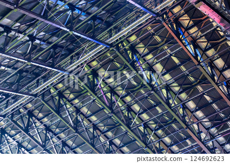 Steel truss roof for S-Con Field HOKKAIDO (F Village, Kitahiroshima City, Hokkaido, Hokkaido Ballpark) 124692623