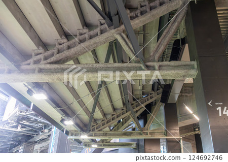 The steel frame supporting the seating at S-Con Field HOKKAIDO (F Village, Hokkaido Ballpark, Kitahiroshima City, Hokkaido) 124692746