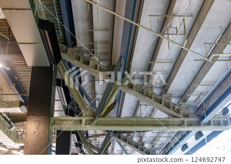 The steel frame supporting the seating at S-Con Field HOKKAIDO (F Village, Hokkaido Ballpark, Kitahiroshima City, Hokkaido) The steel frame supporting the seating at S-Con Field HOKKAIDO (F Village, Hokkaido Ballpark, Kitahiroshima City, Hokkaido) 124692747