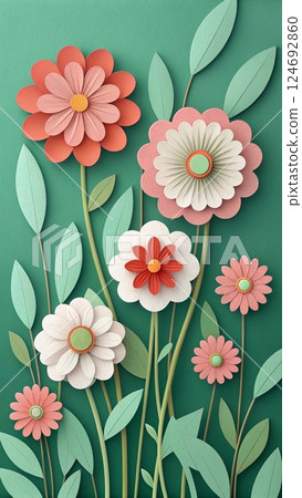 3D flowers pop out of the poster adding depth and dimension 124692860