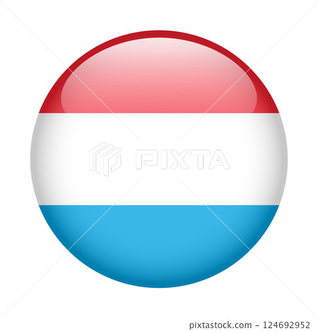 flag of Luxembourg, button round glossy icon flag of Luxembourg, button round glossy icon 124692952