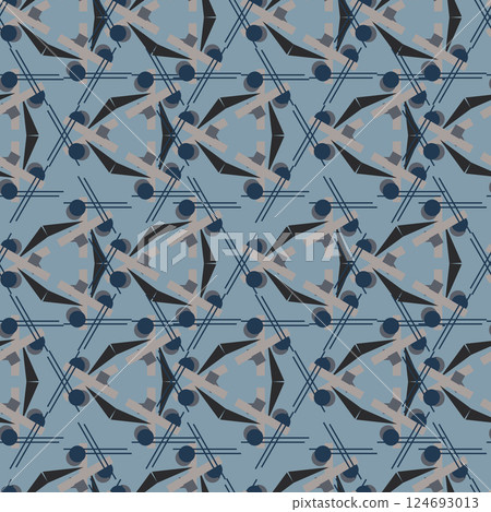 Elegant masculine geometric motif seamless pattern. Small element modern fabric design textile swatch ladies dress, man shirt all over print block. Elegant masculine geometric motif seamless pattern. Small element modern fabric design textile swatch ladies dress, man shirt all over print block. 124693013