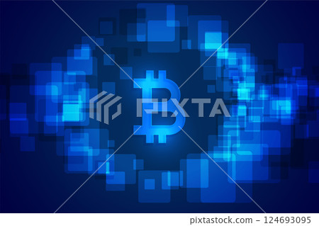 bitcoin crypto technology currency futuristic background design 124693095