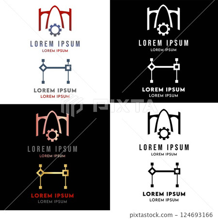 abstract Real estate logo design set. vector 124693166