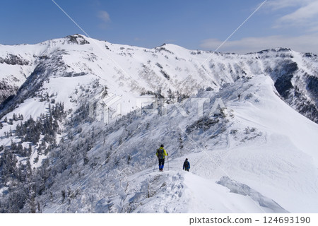 上州的穗高山和通往穗高山的山脊 上州的穗高山和通往穗高山的山脊 124693190