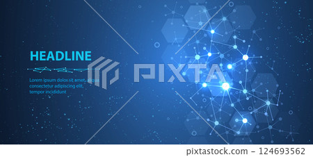 Abstract medical background. Science concept, DNA background, molecule pattern. 124693562