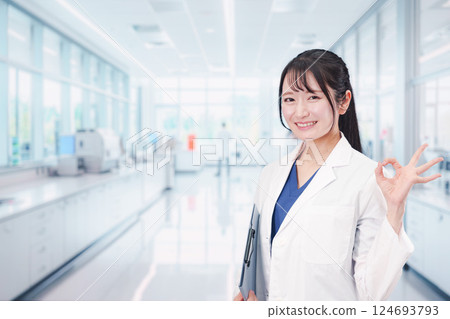 Young woman doing research in a laboratory Young woman doing research in a laboratory 124693793
