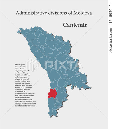 Vector map Moldova - Cantemir District 124695041