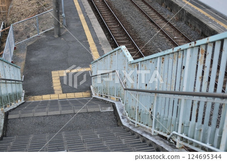 Local train station overpass Local train station overpass 124695344