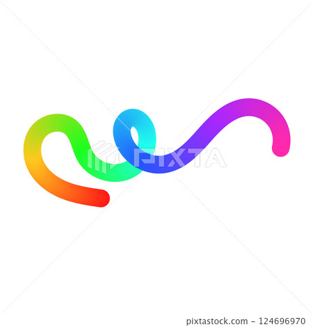 Abstract wavy gradient background with colorful squiggle lines, neon ribbon shapes, fluid swirl pattern, and curved 3D design elements. Flat vector illustration isolated on white background. Abstract wavy gradient background with colorful squiggle lines, neon ribbon shapes, fluid swirl pattern, and curved 3D design elements. Flat vector illustration isolated on white background. 124696970