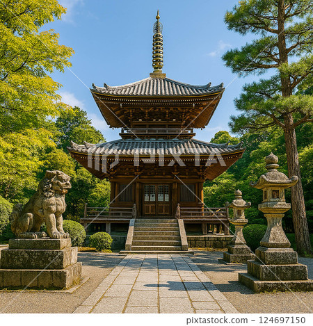 Quiet Japanese temples – Tradition and nature in harmony 124697150