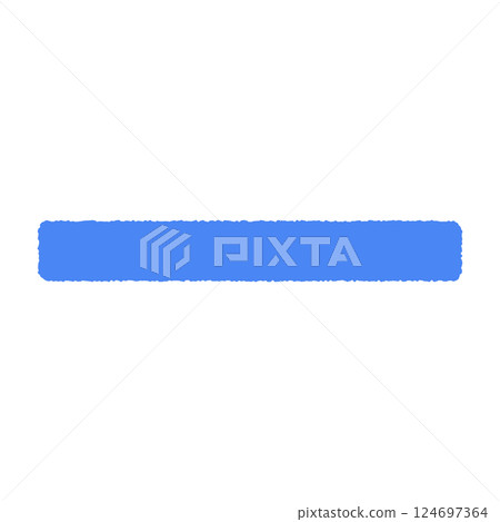 blue Hand drawn organic rectangular frame, abstract text box with doodle bubble shape, fun freeform banner for colorful background. Flat vector illustration isolated 124697364