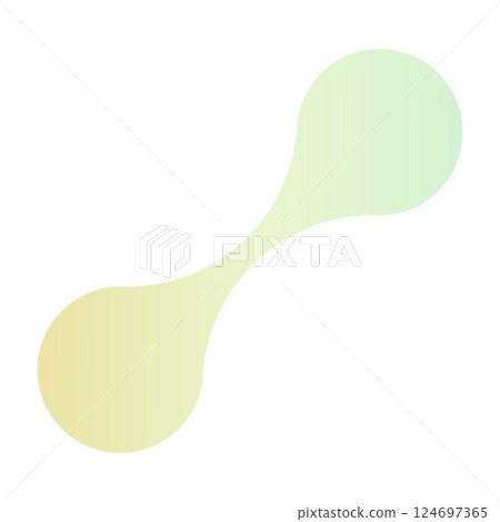 Molecular dot connect pattern with metaball shapes. Abstract fluid morphing paterns. Flat vector illustration isolated on white background. 124697365
