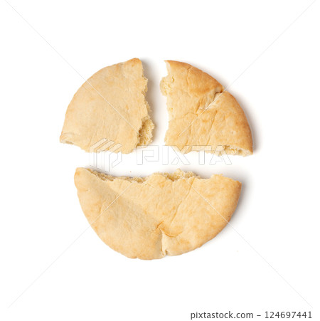 Pita flat bread, wheaten pitta flatbread also known as Arabic bread, chapati, greek pita naan, khubz Pita flat bread, wheaten pitta flatbread also known as Arabic bread, chapati, greek pita naan, khubz 124697441