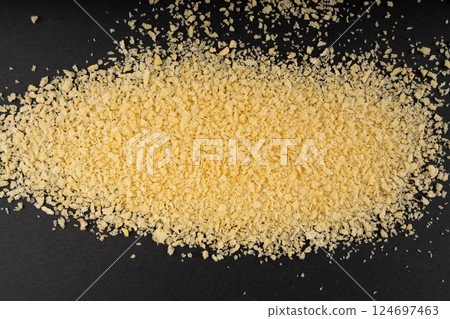 Bread crumbs, scattered breadcrumbs, crushed rusk bread crumbs for nuggets, panko 124697463
