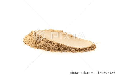 Maca powder isolated, dry Peruvian ginseng powder, ground ayak willku superfood, organic 124697526