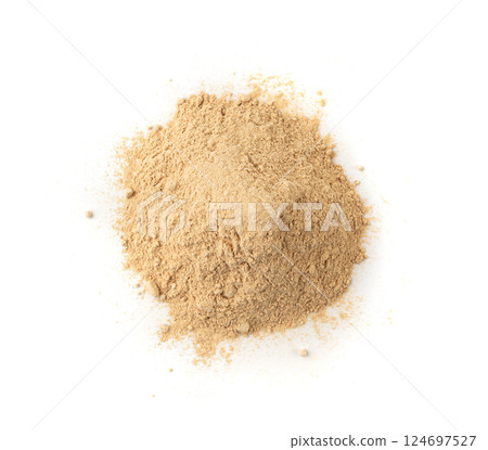 Maca powder isolated, dry Peruvian ginseng powder, ground ayak willku superfood, organic 124697527