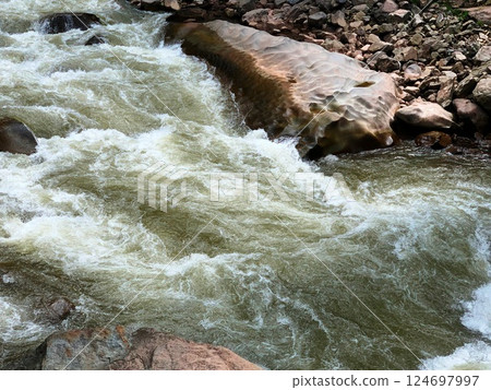Urubamba river in the Peru  124697997