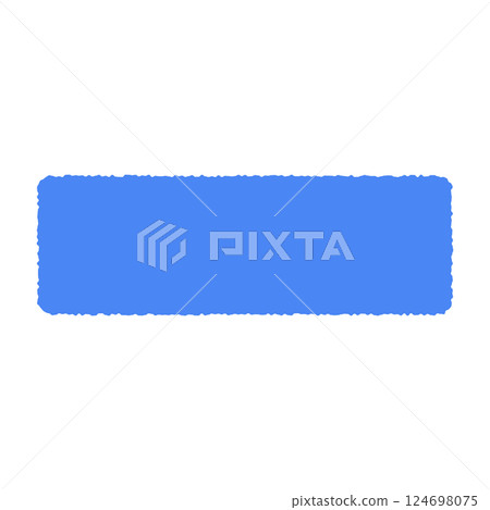 blue Hand drawn organic rectangular frame, abstract text box with doodle bubble shape, fun freeform banner for colorful background. Flat vector illustration isolated blue Hand drawn organic rectangular frame, abstract text box with doodle bubble shape, fun freeform banner for colorful background. Flat vector illustration isolated 124698075