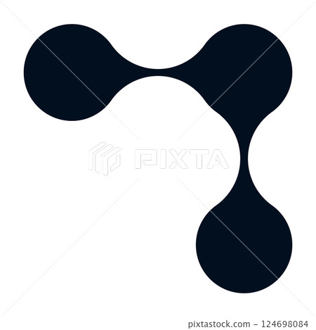 Organic connect pattern with metaball molecules. Geometric blob shapes and fluid dots. Flat vector illustration isolated on white background. Organic connect pattern with metaball molecules. Geometric blob shapes and fluid dots. Flat vector illustration isolated on white background. 124698084