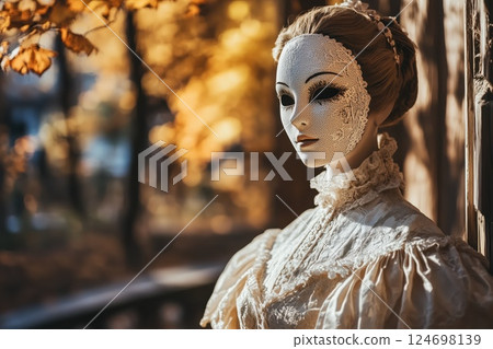 The girl in the Venetian mask. 124698139