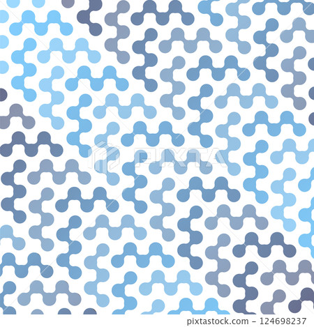 Vector Meta ball Connect Dot Set. Molecule chain. Blue Circle Shapes. Abstract Geometric Dots. Morphing Blob for Pattern, Sticker, Badge, Poster, Web Design 124698237