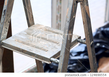 Upper crossbar of a folding stepladder for work, repair Upper crossbar of a folding stepladder for work, repair 124698554