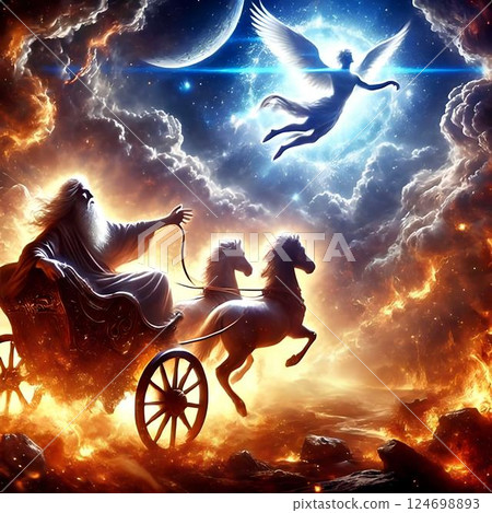 elias being taken away in a chariot of fire 10 124698893