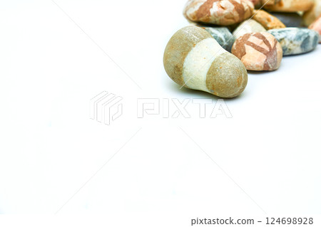 Zen light calm stones. Granite pebbles, peace and quiet 124698928