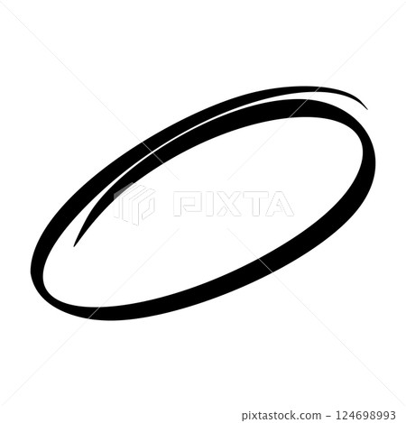 Hand-drawn highlight strokes with pencil, pen, and marker textures. Oval and round sketch lines for emphasis and underlining. Flat vector illustration isolated on white background. Hand-drawn highlight strokes with pencil, pen, and marker textures. Oval and round sketch lines for emphasis and underlining. Flat vector illustration isolated on white background. 124698993