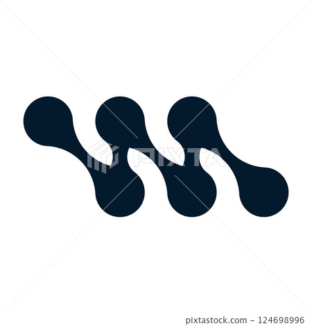 Organic connect pattern with metaball molecules. Geometric blob shapes and fluid dots. Flat vector illustration isolated on white background. Organic connect pattern with metaball molecules. Geometric blob shapes and fluid dots. Flat vector illustration isolated on white background. 124698996