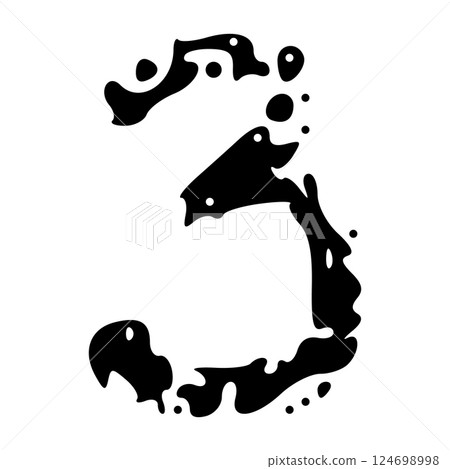 Grunge numbers 1,2 with rough brush texture acrylic. Hand-painted spray ink effect, doodle calligraphy font. Flat illustration isolated on white. Grunge numbers 1,2 with rough brush texture acrylic. Hand-painted spray ink effect, doodle calligraphy font. Flat illustration isolated on white. 124698998