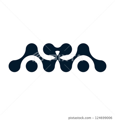 Organic connect pattern with metaball molecules. Geometric blob shapes and fluid dots. Flat vector illustration isolated on white background. Organic connect pattern with metaball molecules. Geometric blob shapes and fluid dots. Flat vector illustration isolated on white background. 124699006