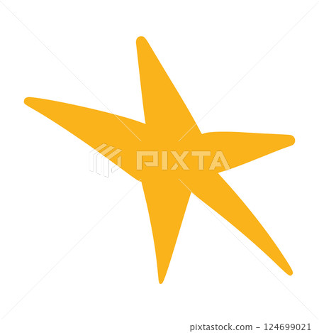 Blue and yellow hand-drawn star doodles with brush and crayon textures. Sketchy line patterns, graphic marker elements. Flat vector illustration isolated on white background. Blue and yellow hand-drawn star doodles with brush and crayon textures. Sketchy line patterns, graphic marker elements. Flat vector illustration isolated on white background. 124699021