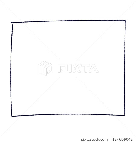Hand drawn rectangular frame with rough brush strokes, sketchy pencil and marker border, scribbled square box outline. Flat vector illustration isolated on white background. Hand drawn rectangular frame with rough brush strokes, sketchy pencil and marker border, scribbled square box outline. Flat vector illustration isolated on white background. 124699042