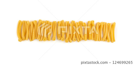 Casarecce pasta isolated, dry traditional macaroni, raw casarecce, wheat noodles, Italy cuisine ingredient Casarecce pasta isolated, dry traditional macaroni, raw casarecce, wheat noodles, Italy cuisine ingredient 124699265