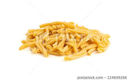 Casarecce pasta isolated, dry traditional macaroni, raw casarecce, wheat noodles, Italy cuisine ingredient Casarecce pasta isolated, dry traditional macaroni, raw casarecce, wheat noodles, Italy cuisine ingredient 124699266