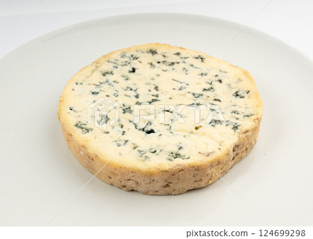 Fourme cheese, stinky french cheese, Fourme d'Ambert gourmet food, semi-hard blue cheese Fourme cheese, stinky french cheese, Fourme d'Ambert gourmet food, semi-hard blue cheese 124699298