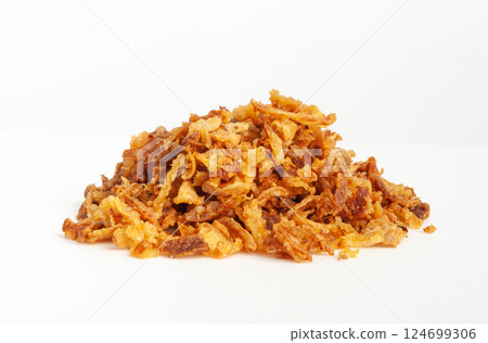 Roasted Onion, Dry Onion Pieces, Crispy Fried Onions Roasted Onion, Dry Onion Pieces, Crispy Fried Onions 124699306