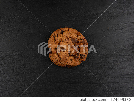 Chocolate chips pile cookies , American biscuits, cocoa confectionery cake, sweet morsels bakery 124699370