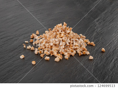 Boiled Buckwheat Pile on Black, Cooked Buck Wheat Grains, Porridge Heap, Cook Buckwheat Boiled Buckwheat Pile on Black, Cooked Buck Wheat Grains, Porridge Heap, Cook Buckwheat 124699513