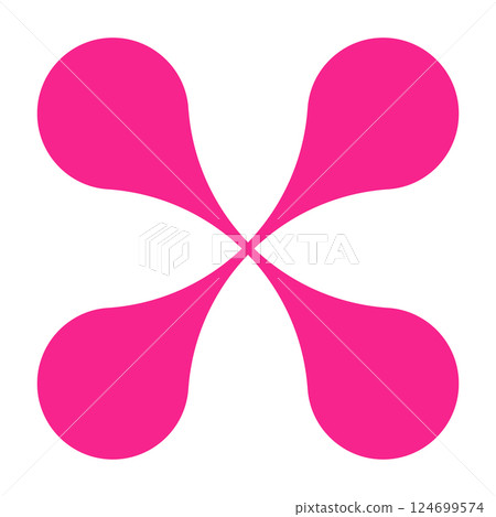 Pink circle blob connect pattern. Organic morphing shapes and logo dots. Flat vector illustration isolated on white background. Pink circle blob connect pattern. Organic morphing shapes and logo dots. Flat vector illustration isolated on white background. 124699574
