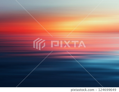 Serene Abstract Illustration of a Colorful Sunset Over Calm Ocean Waves Background Concept Serene Abstract Illustration of a Colorful Sunset Over Calm Ocean Waves Background Concept 124699649