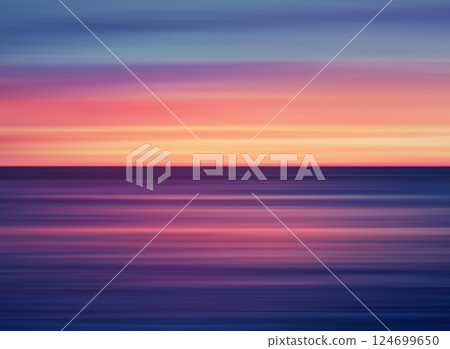 Vector Illustration of an Abstract Background Depicting a Peaceful Ocean Scene During Twilight Vector Illustration of an Abstract Background Depicting a Peaceful Ocean Scene During Twilight 124699650